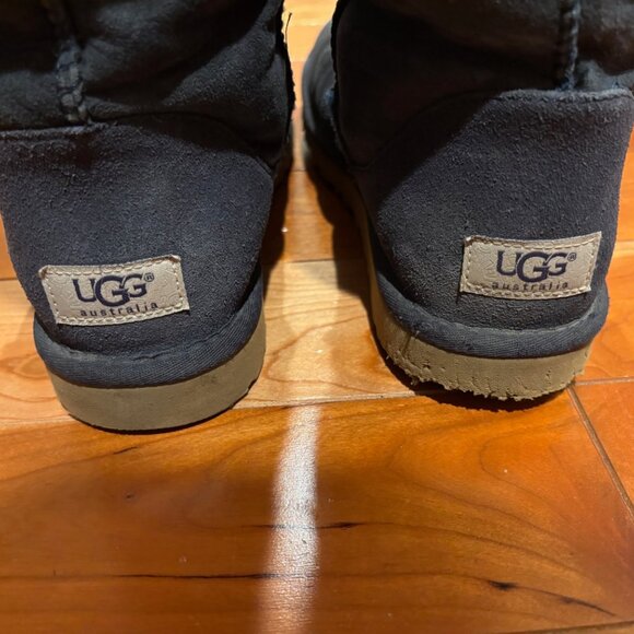 UGG Australia Classic Tall Navy Suede Boots Sheepskin Women's 8 Style 5815 - Picture 7 of 12